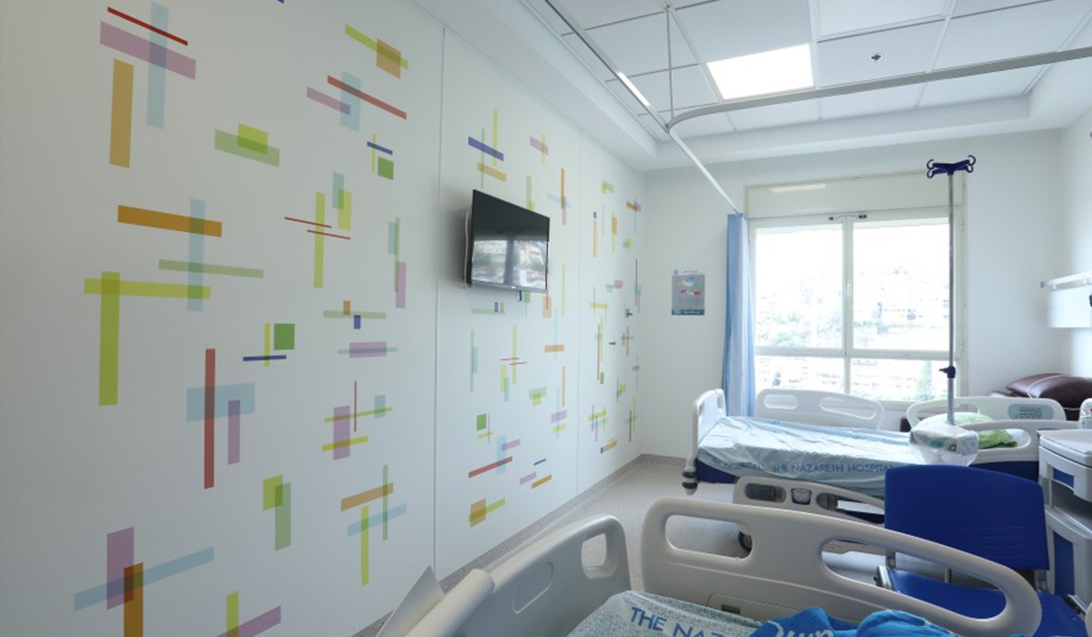 PVC revestimiento aséptico en habitaciones de hospital