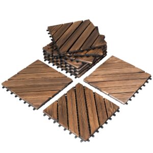 pisos de madera sintética con base de plástico entrelazado